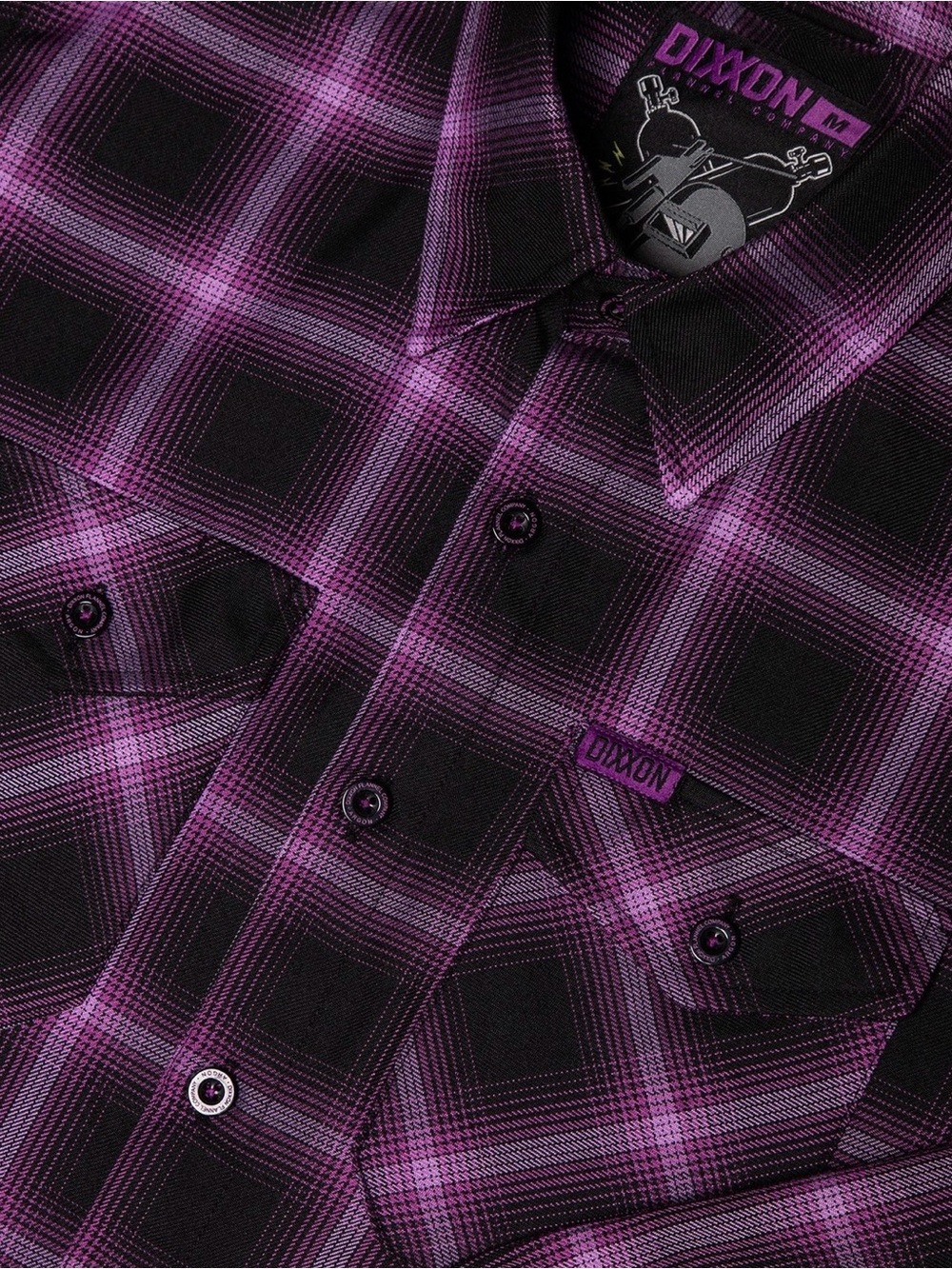DIXXON Black and Purple Argon Flannel - Picture 3 of 6